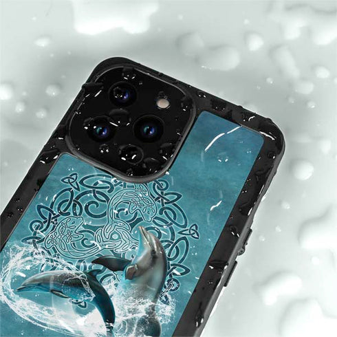 Dolphin Celtic Knot by Brigid Ashwood iPhone 15 Pro Waterproof Case