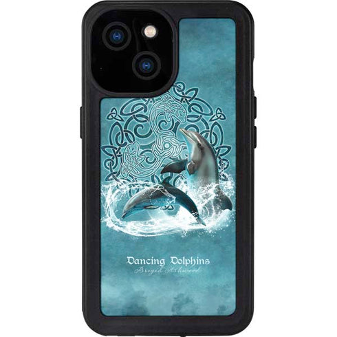 Dolphin Celtic Knot by Brigid Ashwood iPhone 15 Waterproof Case