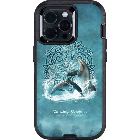 Dolphin Celtic Knot by Brigid Ashwood Otterbox Defender iPhone Skin