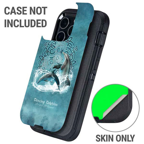Dolphin Celtic Knot by Brigid Ashwood Otterbox Defender iPhone Skin