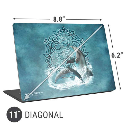 Brigid Ashwood Dolphin Celtic Knot Universal Laptop 11in (8.8 x 6.2in) Skin