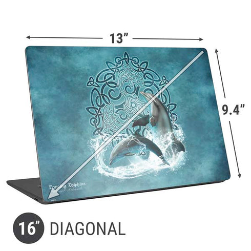 Brigid Ashwood Dolphin Celtic Knot Universal Laptop 16in (13 x 9.4in) Skin