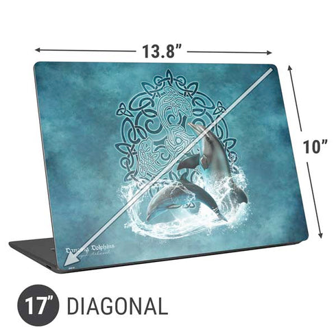 Brigid Ashwood Dolphin Celtic Knot Universal Laptop 17in (13.8 x 10in) Skin