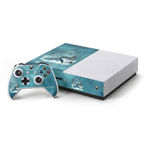 Dolphin Celtic Knot by Brigid Ashwood Xbox One Skins
