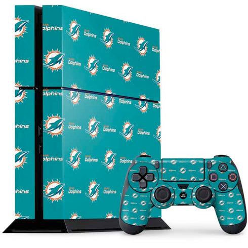 NFL Miami Dolphins Blitz Series PS4 Console and Controller Bundle Skin