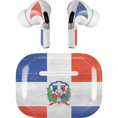 Dominican Republic Flag Distressed AirPods Pro 2nd Gen Skin