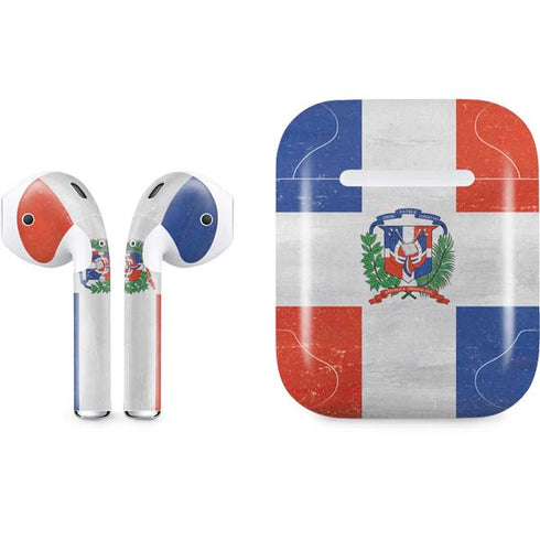 Dominican Republic Flag Distressed Apple AirPods Skin