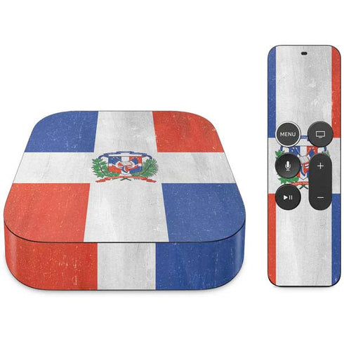 Dominican Republic Flag Distressed Apple TV Skin