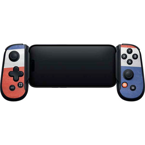 Dominican Republic Flag Distressed Backbone One for iPhone Game Controller Skin