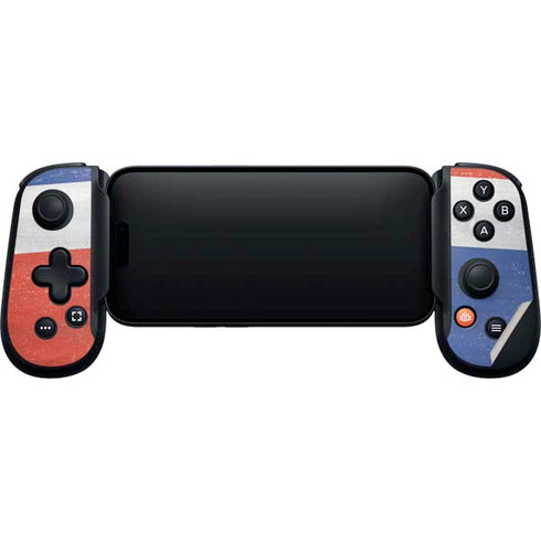 Dominican Republic Flag Distressed Backbone One for iPhone Game Controller Skin