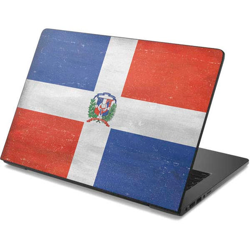 Dominican Republic Flag Distressed Dell Chromebook Skin