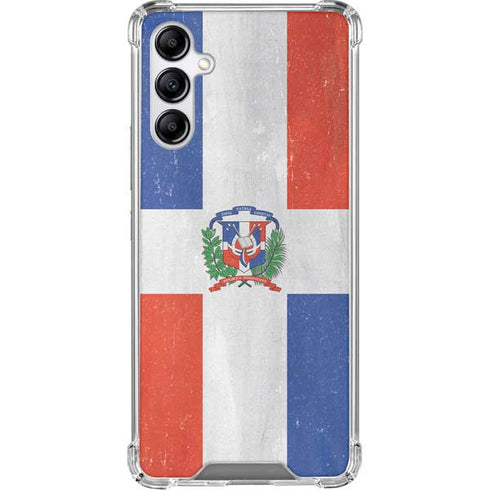 Dominican Republic Flag Distressed Galaxy A15 5G Clear Case
