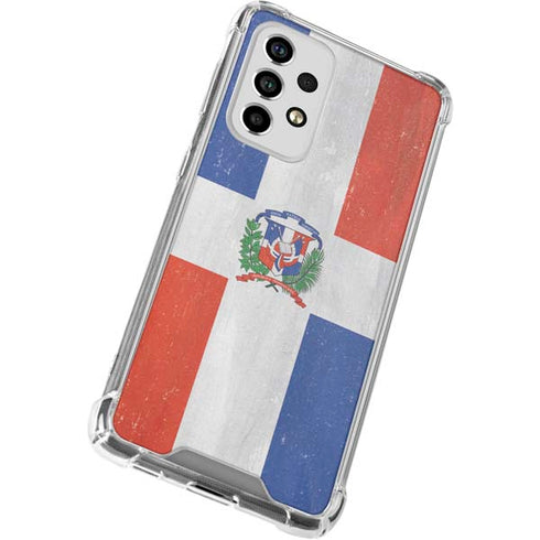 Dominican Republic Flag Distressed Galaxy A33 5G Clear Case
