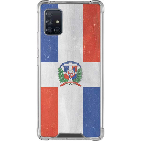 Dominican Republic Flag Distressed Galaxy A51 5G Clear Case