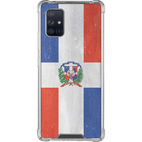 Dominican Republic Flag Distressed Galaxy A71 5G Clear Case