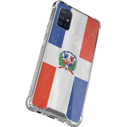 Dominican Republic Flag Distressed Galaxy A71 5G Clear Case
