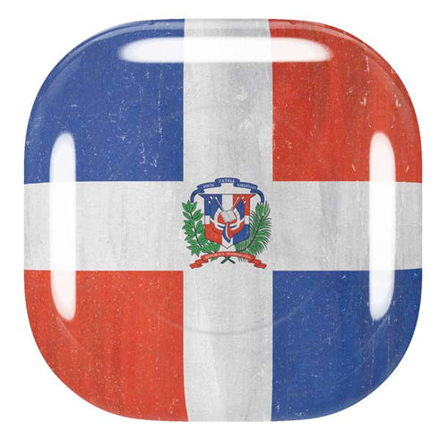 Dominican Republic Flag Distressed Galaxy Buds Live Skin