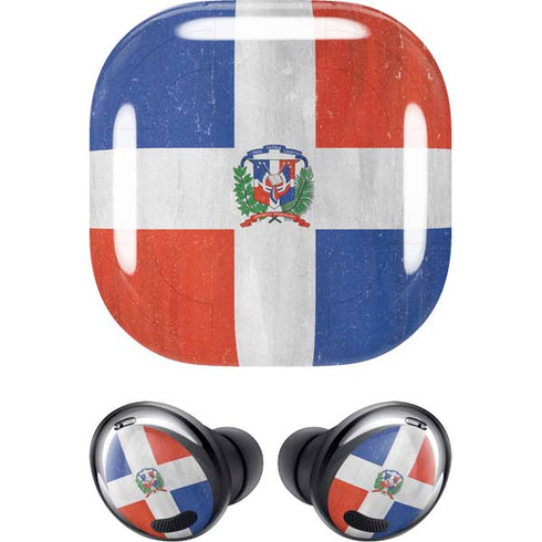 Dominican Republic Flag Distressed Galaxy Buds Pro Skin
