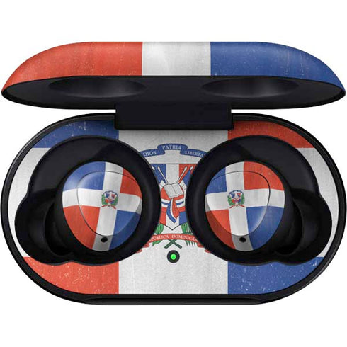 Dominican Republic Flag Distressed Galaxy Buds Skin