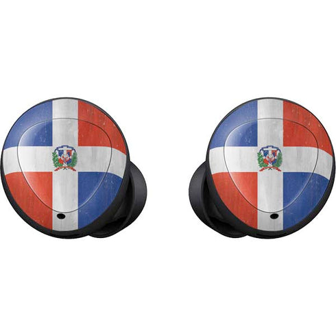 Dominican Republic Flag Distressed Galaxy Buds Skin