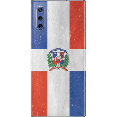 Dominican Republic Flag Distressed Galaxy Note 10 Skin