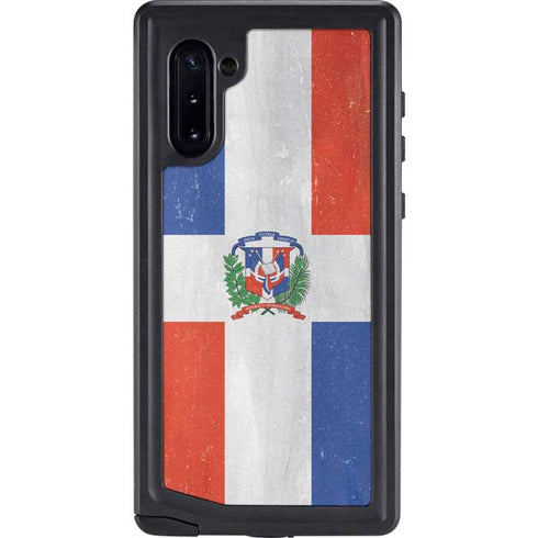 Dominican Republic Flag Distressed Galaxy Note 10 Waterproof Case