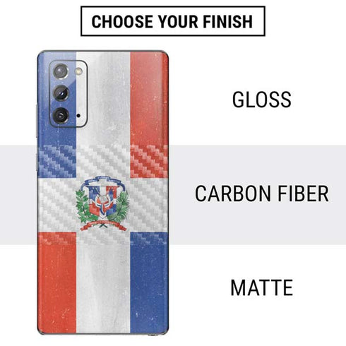 Dominican Republic Flag Distressed Galaxy Note20 5G Skin