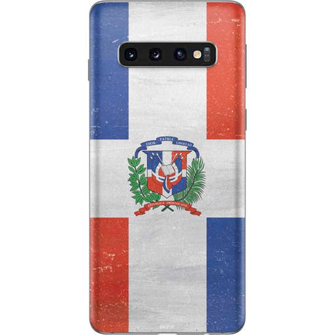 Dominican Republic Flag Distressed Galaxy S10 Skin