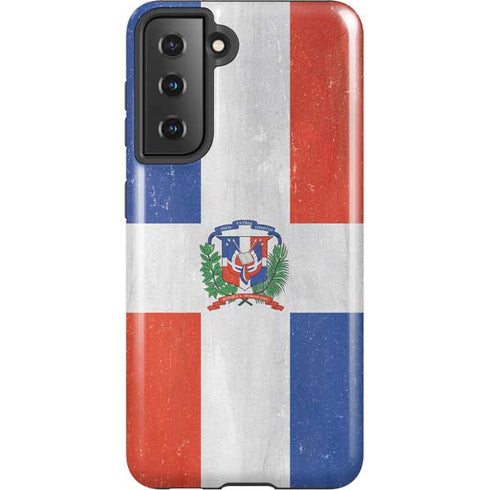 Dominican Republic Flag Distressed Galaxy S21 5G Pro Case