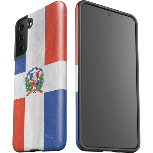 Dominican Republic Flag Distressed Galaxy S21 FE Pro Case