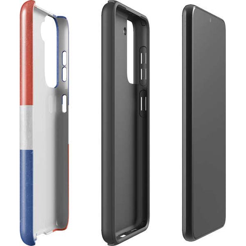 Dominican Republic Flag Distressed Galaxy S21 Plus 5G Pro Case