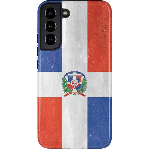 Dominican Republic Flag Distressed Galaxy S22 Plus Pro Case