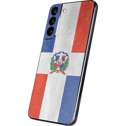 Dominican Republic Flag Distressed Galaxy S22 Plus Skin