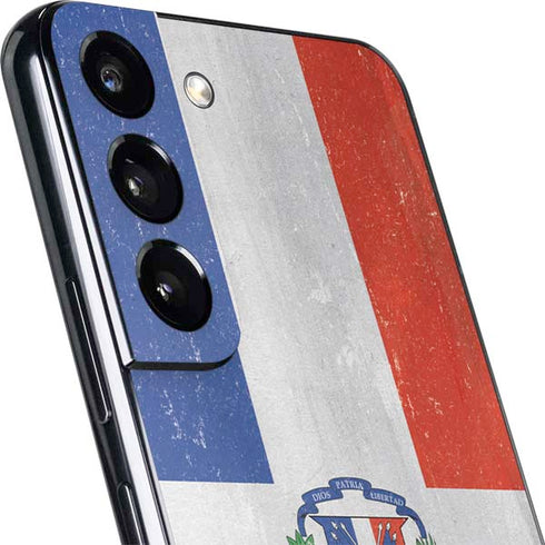 Dominican Republic Flag Distressed Galaxy S22 Plus Skin