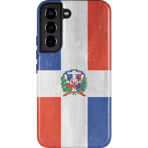 Dominican Republic Flag Distressed Galaxy S22 Pro Case
