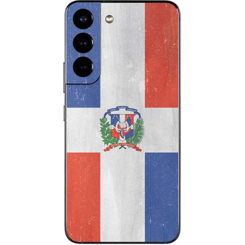 Dominican Republic Flag Distressed Galaxy S22 Skin