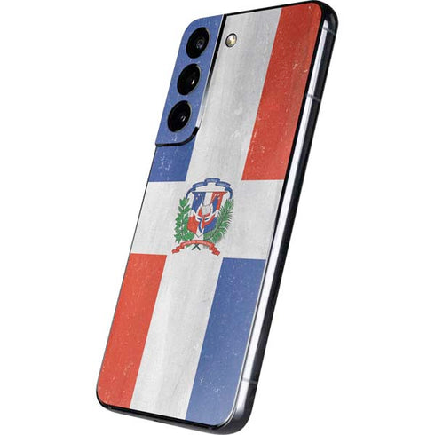 Dominican Republic Flag Distressed Galaxy S22 Skin