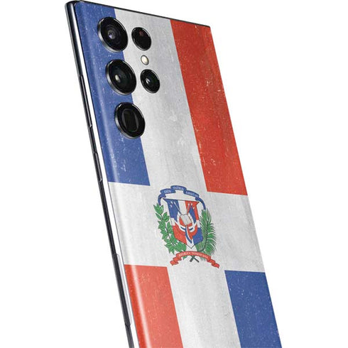 Dominican Republic Flag Distressed Galaxy S22 Ultra Skin