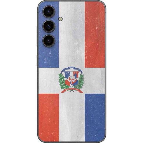 Dominican Republic Flag Distressed Galaxy S23 FE Skin
