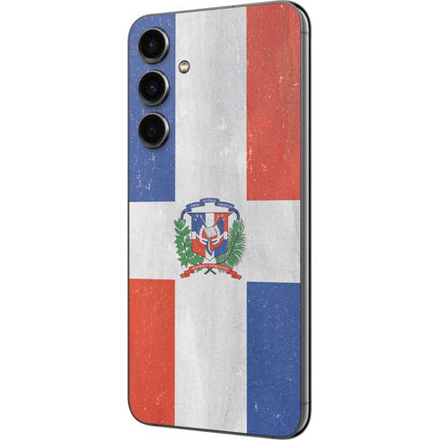 Dominican Republic Flag Distressed Galaxy S23 FE Skin