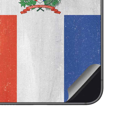 Dominican Republic Flag Distressed Galaxy S23 FE Skin