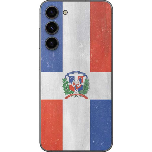 Dominican Republic Flag Distressed Galaxy S23 Plus Skin