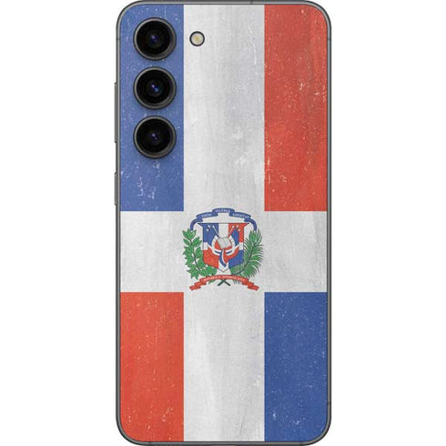 Dominican Republic Flag Distressed Galaxy S23 Skin