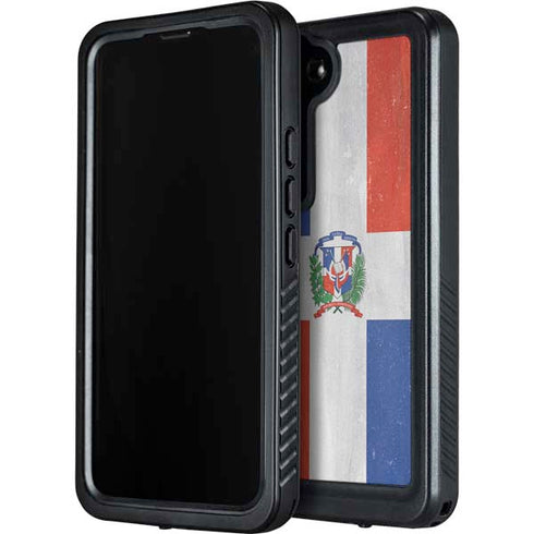 Dominican Republic Flag Distressed Galaxy S23 Waterproof Case