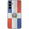 Dominican Republic Flag Distressed Galaxy S24 Plus Clear Case