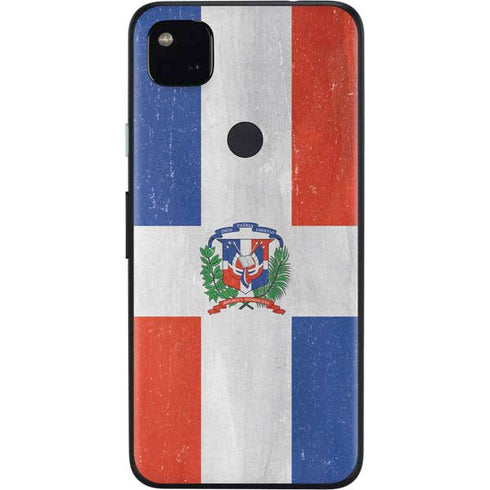 Dominican Republic Flag Distressed Google Pixel 4a Skin