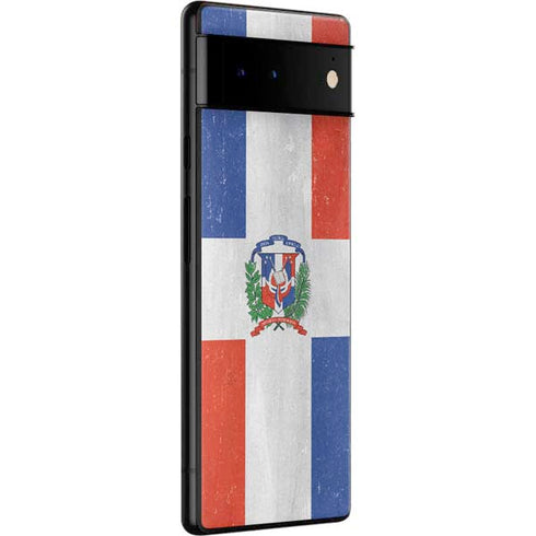 Dominican Republic Flag Distressed Google Pixel 6 Pro Skin