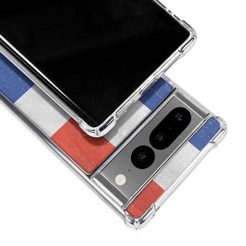 Dominican Republic Flag Distressed Google Pixel 7 Pro Clear Case