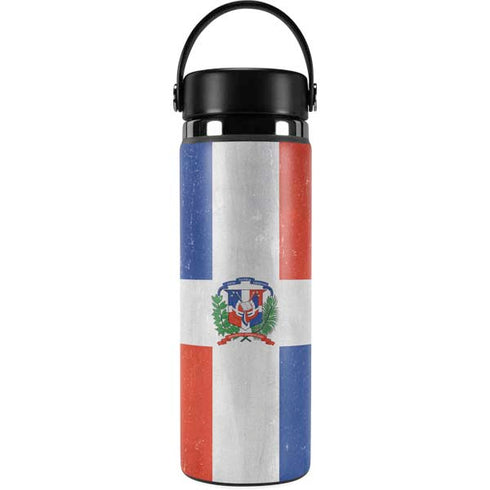 Dominican Republic Flag Distressed Hydro Flask 20oz Wide Mouth Skin