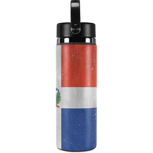 Dominican Republic Flag Distressed Hydro Flask 20oz Wide Mouth Skin